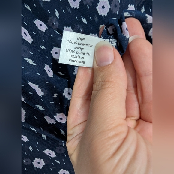 Lane Bryant Navy & Purple Geo Swing Double-Layer Chiffon Tank in Size 20 - Picture 10 of 10